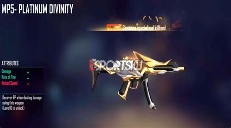 Perubahan Evolution MP5 Platinum Divinity Free Fire FF Esportsku