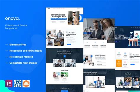 Onova Technology IT Solutions Elementor Template Kit WP Themes