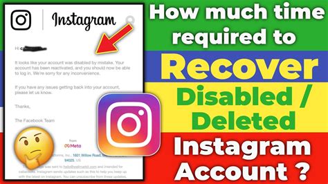 How Much Time Is Required To Recover Disabled Instagram Accounthow To