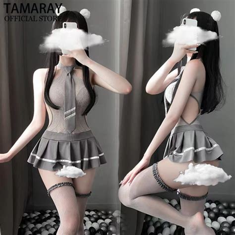 Sexy Lingerie School Girl Sexy School Girl Net Dress Skirt Suit Student