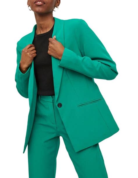 Blazer Vila Vikammas Verde Botella Para Mujer A