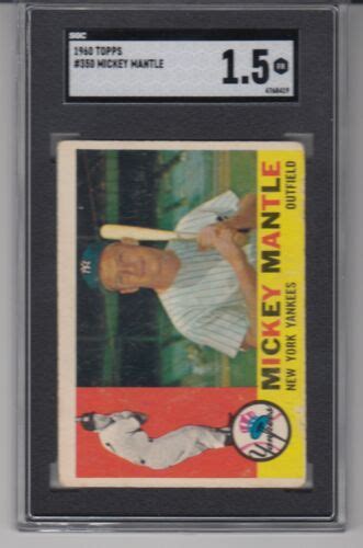 Topps Mickey Mantle Hof Sgc Fr Ebay