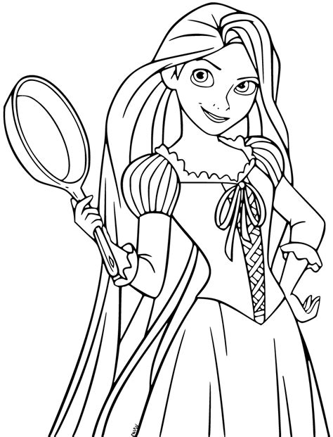 Rapunzel Pan Coloring Page (Rapunzel) #574 | coloringlive.com