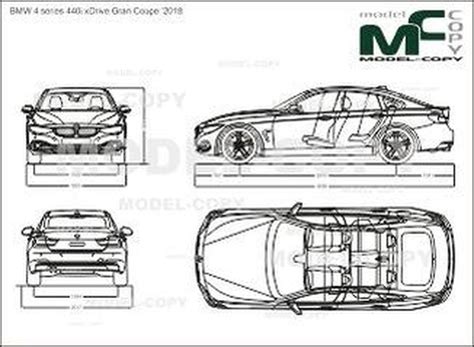 Bmw 4 Series 440i Xdrive Gran Coupe 2018 2d Drawing Blueprints