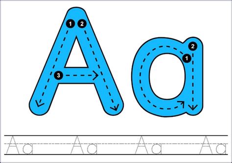 Premium Vector Learning English Alphabet For Kids Letter A Tracing