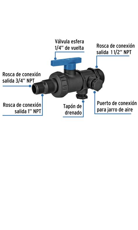 Multiconector Polipropileno Para Tinaco Con V Lvula Foset