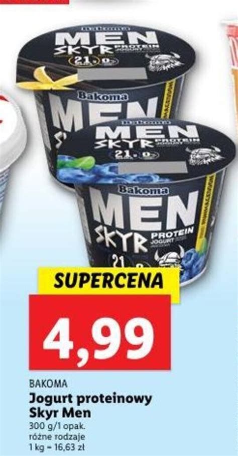 Promocja BAKOMA Jogurt Proteinowy Skyr Men 300 G W Lidl