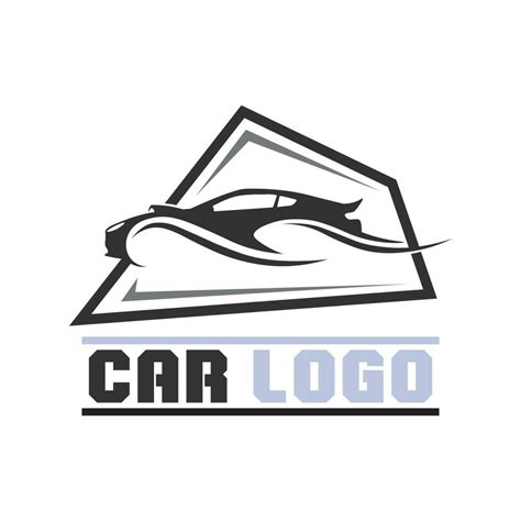 Auto Car Logo Design With Concept Sports Car Vehicle Icon Silhouette