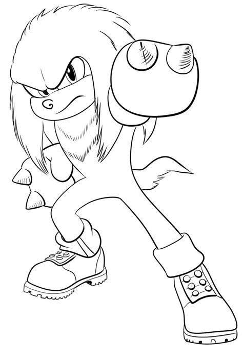 Coloriage Knuckles The Echidna Red Fur Coloriage Sonic Coloriage Porn