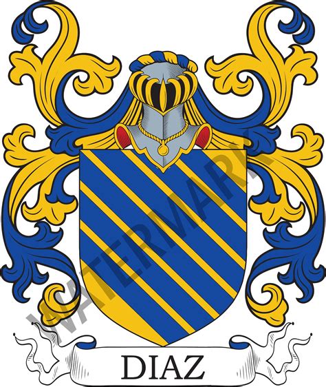 Diaz Family Crest Digital Download Diaz Coat of Arms JPG File Heraldry ...