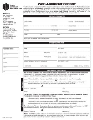 Fillable Online Gov Ns Sample Fillable Wcb Forms Fax Email Print