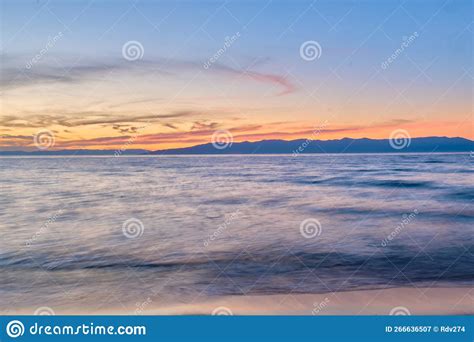 Sunset On Lake Baikal In The Barguzin Bay Republic Of Buryatia