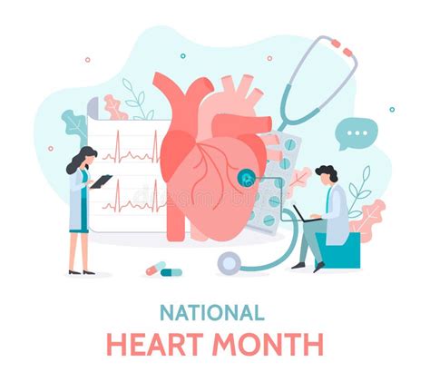 National Heart Month Banner Stock Vector Illustration Of