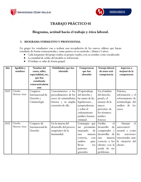 Trabajo Practico Lo Basico Trabajo Pr Ctico Biograma Actitud