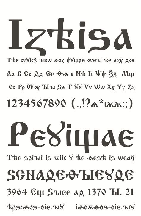 Izhitsa шрифт