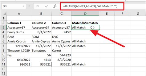 How To Match Two Columns In Excel