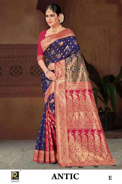 Ronisha Antic Banarasi Silk Surat Sarees Wholesale Market Online Shopping