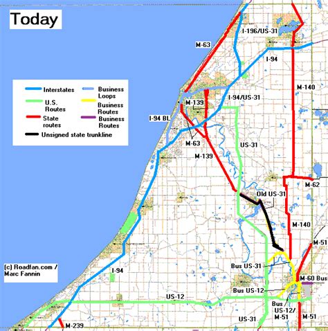 Berrien County Historical Route Maps