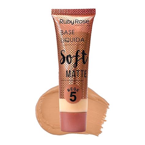 Base Líquida Soft Matte Bege 2 3 4 5 6 7 8 Ruby Rose Hb 8050 Maquiagem