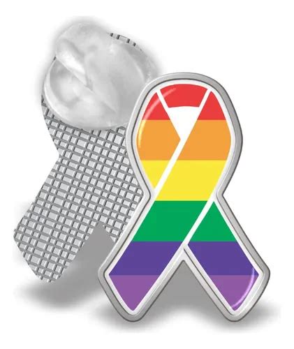 Pin Laço Broche Lgbt Parada Gay Arco Iris 50 Und Frete grátis