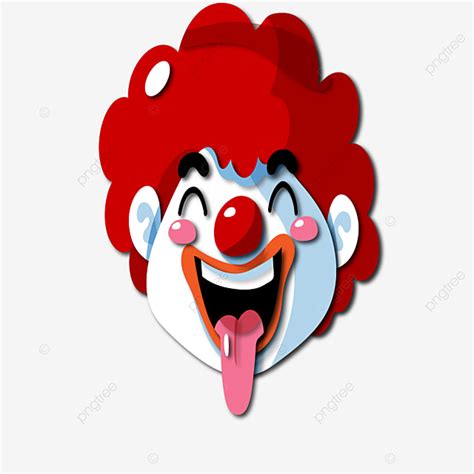 Joker Face Clipart Transparent PNG Hd, Red Head Joker Face Making Funny ...