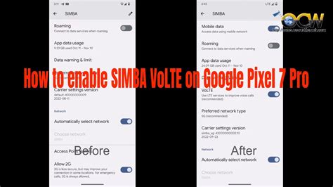 How To Enable Simba Telecom Volte On The Google Pixel Pro Simba Tpg