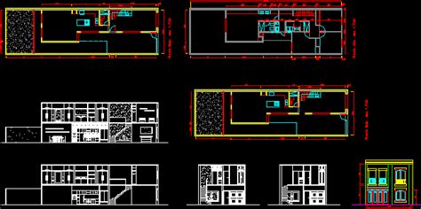 Vivienda Dos Plantas En Autocad Librer A Cad