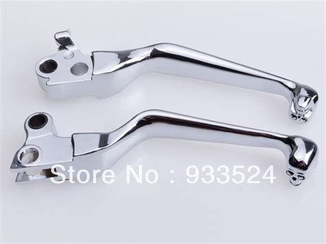 Pair Chrome Motorcycle Skull Brake Clutch Hand Lev Grandado