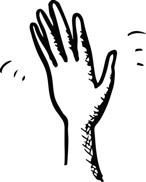 Download Hand Waving Goodbye Png Download Drawing Of A Waving Hand