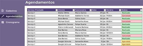 Planilha De Agendamento De Servi Os No Excel Baixe Gr Tis