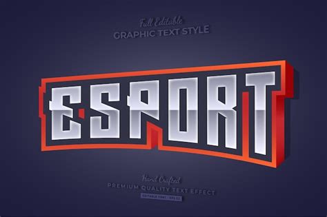 Premium Vector Esport Gaming Team 3d Editable Text Effect Font Style