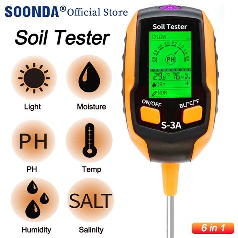 Toprak Test Cihaz Ph Nem Tuzluluk Ayd Nlatma S Cakl K Nem