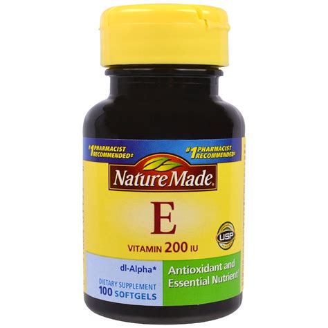 Nature Made Vitamin E 200 IU 100 Softgels IHerb