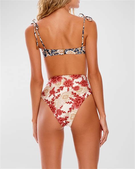 Agua Bendita Lily Fera High Waisted Knot Bikini Bottoms Neiman Marcus