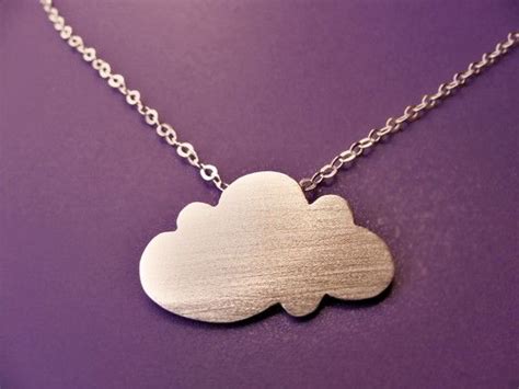 Cloud Necklace Cloud Pendant Sterling Silver Cloud Pendant