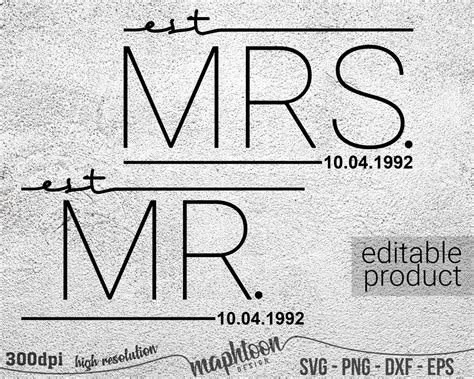 Mr And Mrs Svg Just Married Svg Honeymoon Svg Wedding Svg Wife And