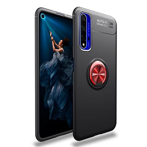 Funda Con Anillo Para Honor 20 Carcasa Trasera De Silicona Suave Mate