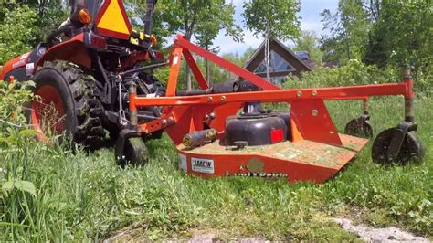 169 Kubota B2601 Compact Tractor Landpride Fdr1660 Finish Mower Just