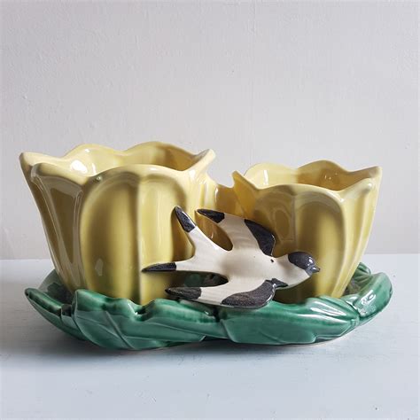 Reserved For Janey Mccoy Planter Swallow Double Tulip Etsy Canada