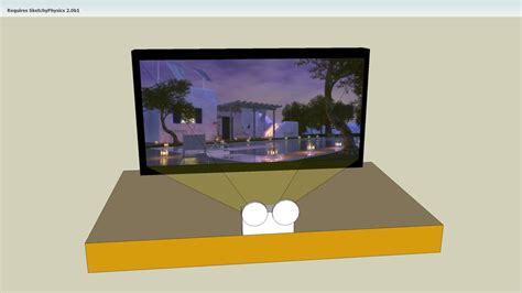 Hd Projector With Screen 3d Warehouse