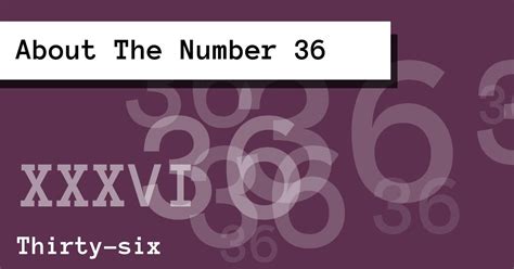 About The Number 36