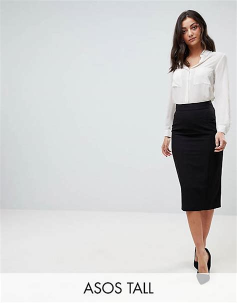 Asos Design Tall Mix And Match High Waisted Pencil Skirt Asos