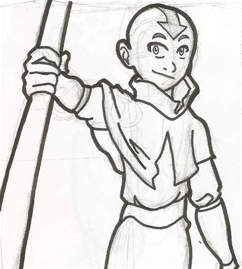 Aang Practice Sketch By Manchines On Deviantart