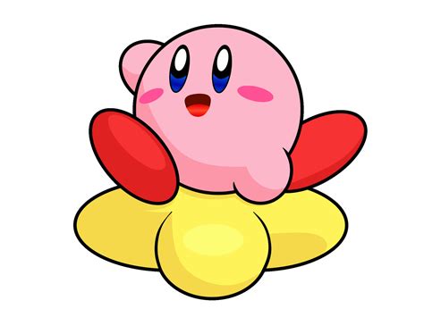 Kirby Riding A Star By Terodactiloi On Deviantart