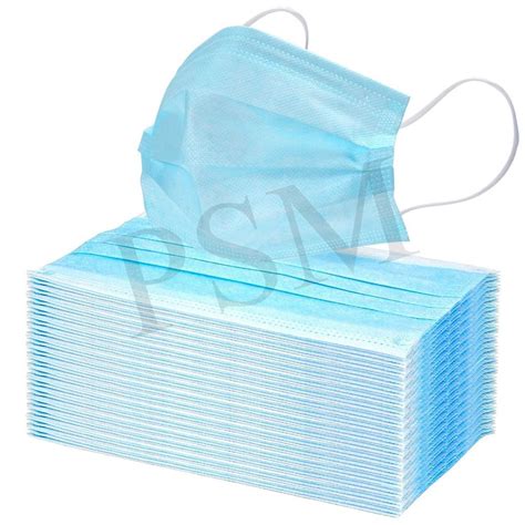 Psm Number Of Layers Disposable Ply Face Mask Blue Pack Of At