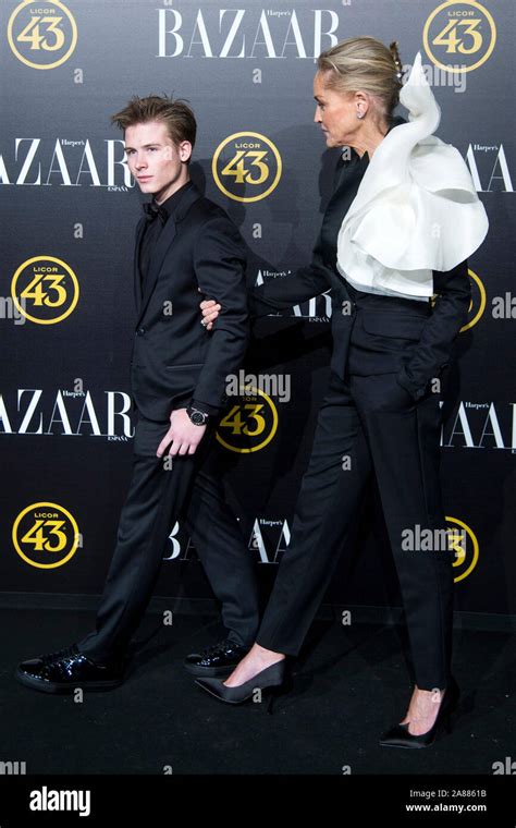 Sharon Stone with son Roan Joseph Bronstein at the Harper's Bazaar ...