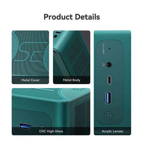 Beelink Mini PC SER6 AMD Ryzen 9 6900HX (8C/16T Up to 4.9GHz), 32GB ...