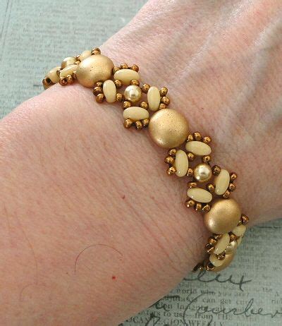 Linda S Crafty Inspirations Bracelet Of The Day Lucy Ivory Gold