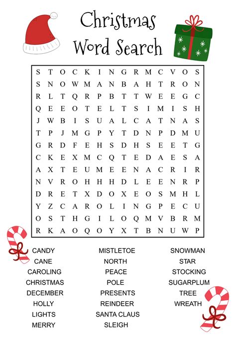 Christmas Word Search Games - 10 Free PDF Printables | Printablee