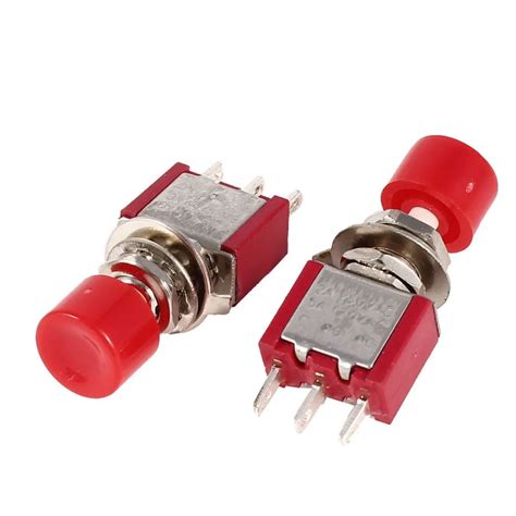 Pcs Pole Spdt No Nc Mini Momentary Push Button Switch A V A